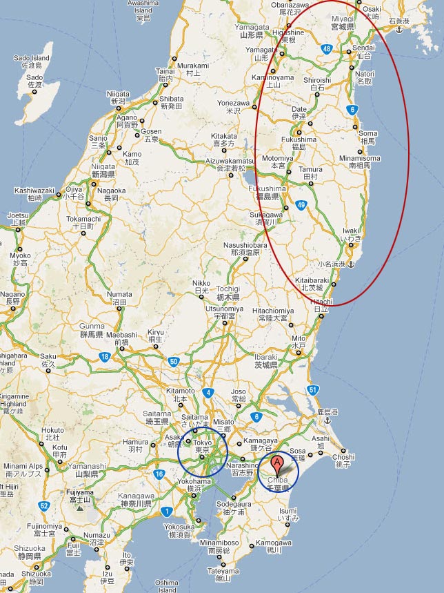 map of japan tsunami. Japan is still functioning